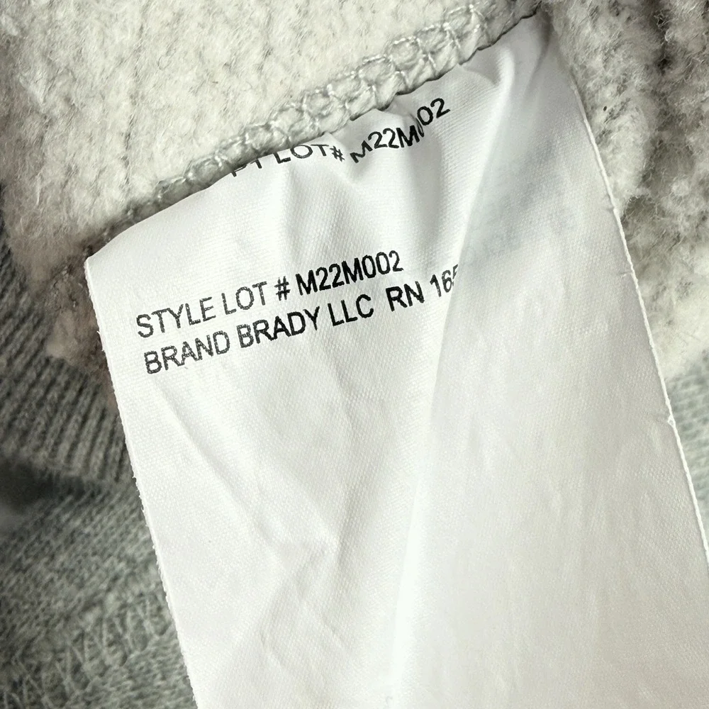 Brady Brand Varsity Hoodie Size M Gray Heather Tom‎ Brady Sweatshirt M22M002